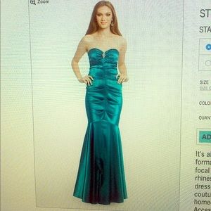 Satin Tucked Mermaid Dress